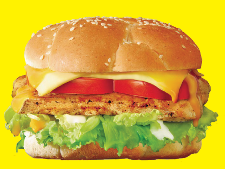 Grilled chicken burger